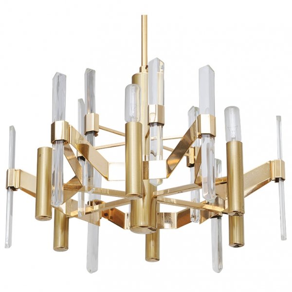 Люстра Gaetano Sciolari Chandelier Хром Золотой Черный Люстра Gaetano Sciolari Chandelier Хром Золотой Черный в Челябинске | Loft Concept