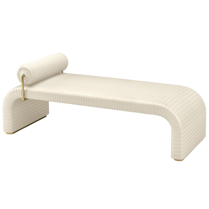 Кушетка California Milk Leather ivory ( слоновая кость ) Кушетка California Milk Leather ivory ( слоновая кость ) в Челябинске | Loft Concept