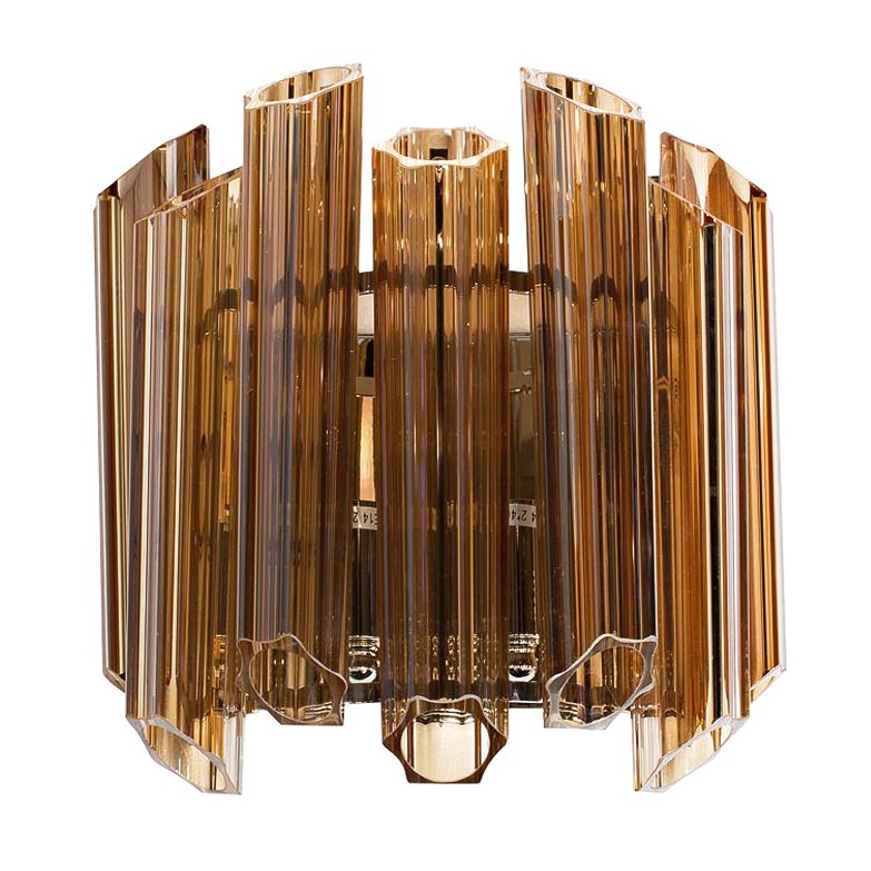 Бра Hexagon tube Bra Amber Хром Янтарь (Amber) Бра Hexagon tube Bra Amber Хром Янтарь (Amber) в Челябинске | Loft Concept