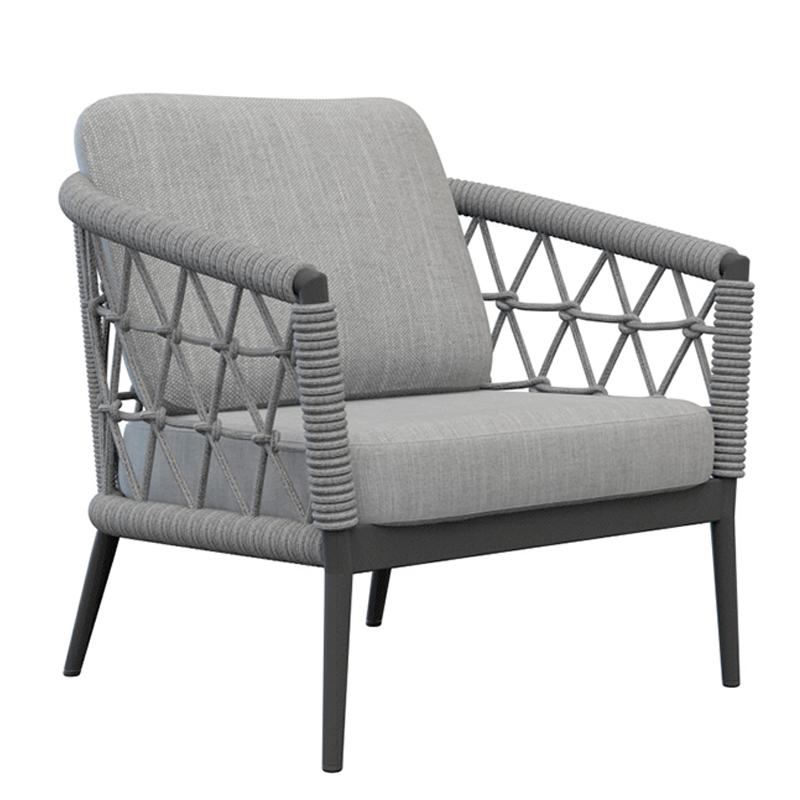 Кресло Niels Outdoor Chair Серый Черный Кресло Niels Outdoor Chair Серый Черный в Челябинске | Loft Concept