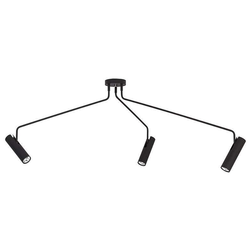 Потолочный светильник Tibo Branches Trumpet Tube black 3 Черный Потолочный светильник Tibo Branches Trumpet Tube black 3 Черный в Челябинске | Loft Concept