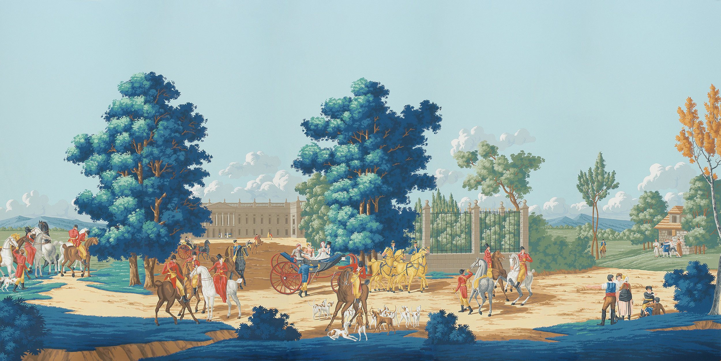 Обои ручная роспись La Chasse de Compiegne Jacquemart Обои ручная роспись La Chasse de Compiegne Jacquemart - постер Loft-Concept в Челябинске