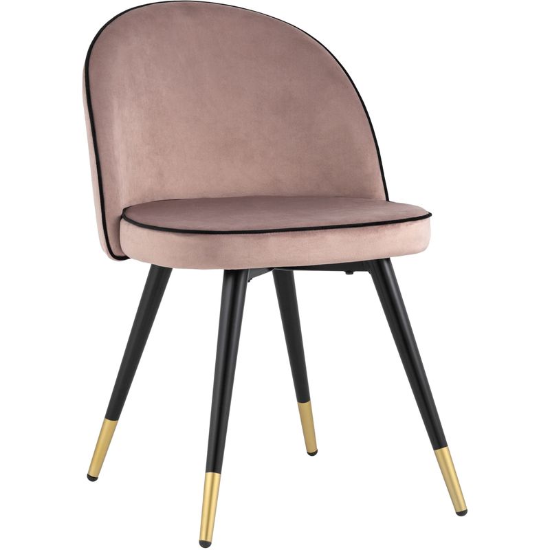 Стул Cooper Chair LUX Пепельно-Розовый Велюр Розовый пастельный Черный Стул Cooper Chair LUX Пепельно-Розовый Велюр Розовый пастельный Черный в Челябинске | Loft Concept