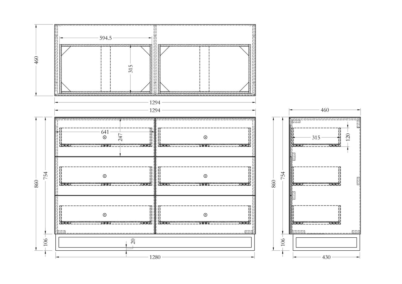 Комод дизайнерский Mirrored Комод дизайнерский Mirrored в Челябинске