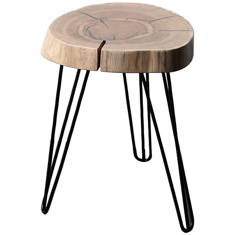 Приставной стол Aariz Industrial Metal Rust Side Table Древесина Черный в Челябинске | Loft Concept 