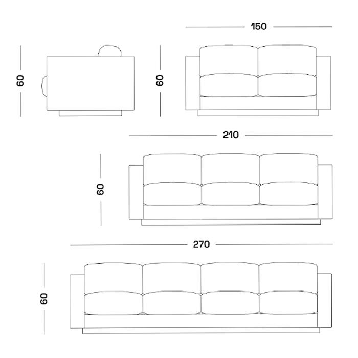 Дизайнерский кожаный диван черный Poltronova Saratoga Sofa Дизайнерский кожаный диван черный Poltronova Saratoga Sofa в Челябинске