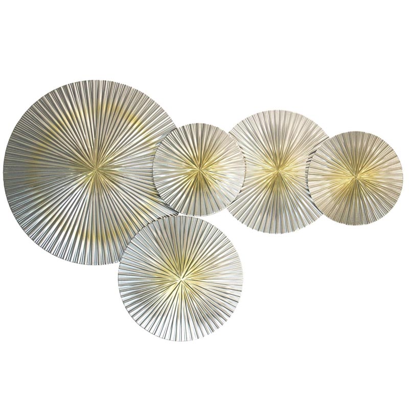 Арт-объект Apollo Gold and Silver Wall Plaque Disc 5 Серебряный Золотой Арт-объект Apollo Gold and Silver Wall Plaque Disc 5 Серебряный Золотой в Челябинске | Loft Concept