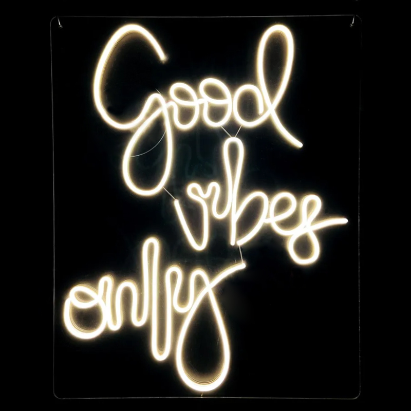 Неоновая настенная лампа Good Vibes Only Neon Wall Lamp Прозрачный Желтый Неоновая настенная лампа Good Vibes Only Neon Wall Lamp Прозрачный Желтый в Челябинске | Loft Concept