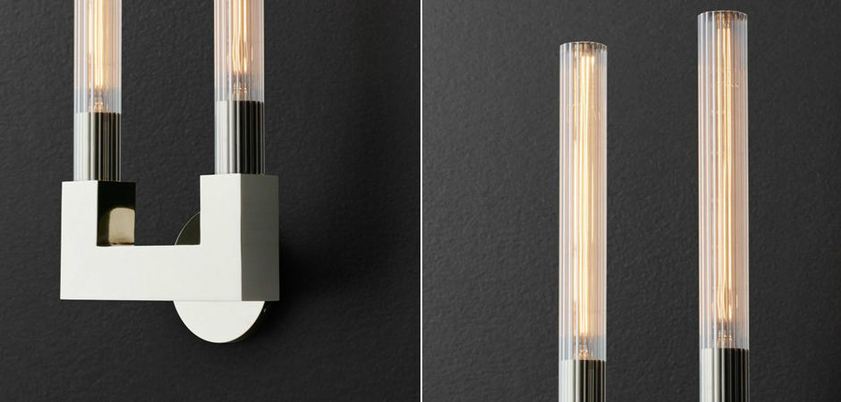 Бра RH CANNELLE wall lamp DOUBLE Sconces Chrome Бра RH CANNELLE wall lamp DOUBLE Sconces Chrome - Loft-Concept в Челябинске