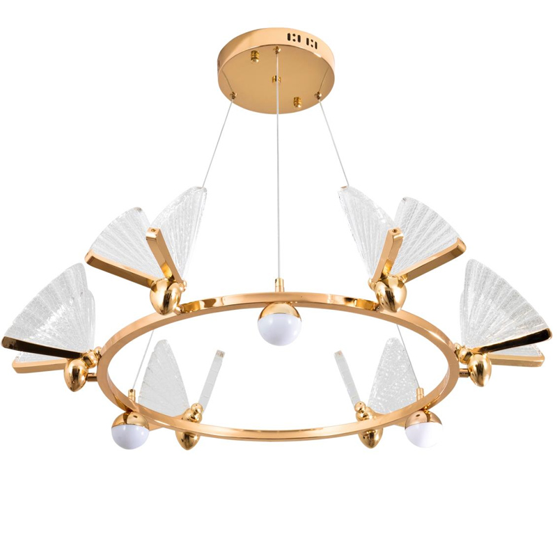 Люстра Золотая Butterfly Enlarged на три лампы Золотой в Челябинске | Loft Concept 
