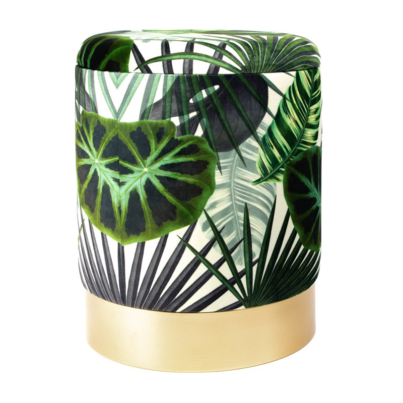 Пуф PUF tropical Золотой Зеленый Белый Пуф PUF tropical Золотой Зеленый Белый в Челябинске | Loft Concept