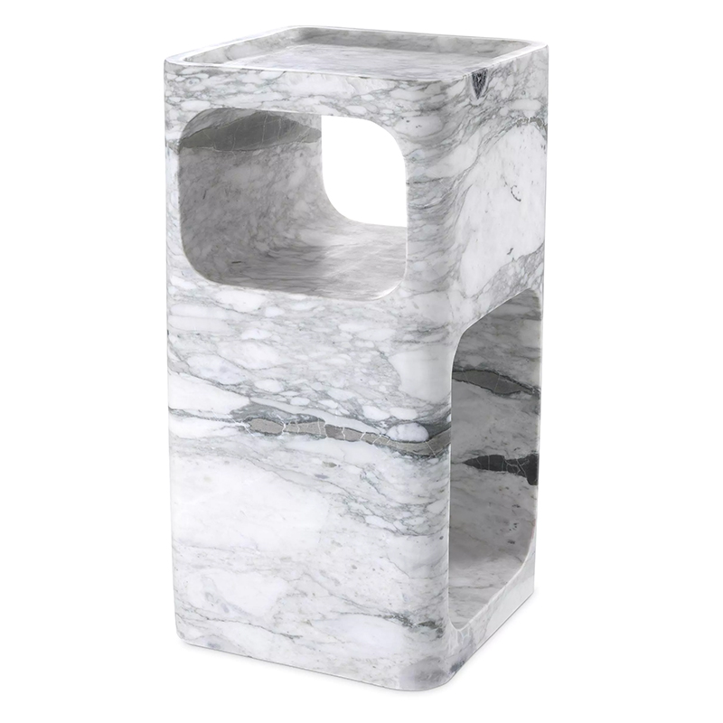 Приставной стол Eichholtz Side Table Adler Marble Белый Мрамор Bianco Приставной стол Eichholtz Side Table Adler Marble Белый Мрамор Bianco в Челябинске | Loft Concept