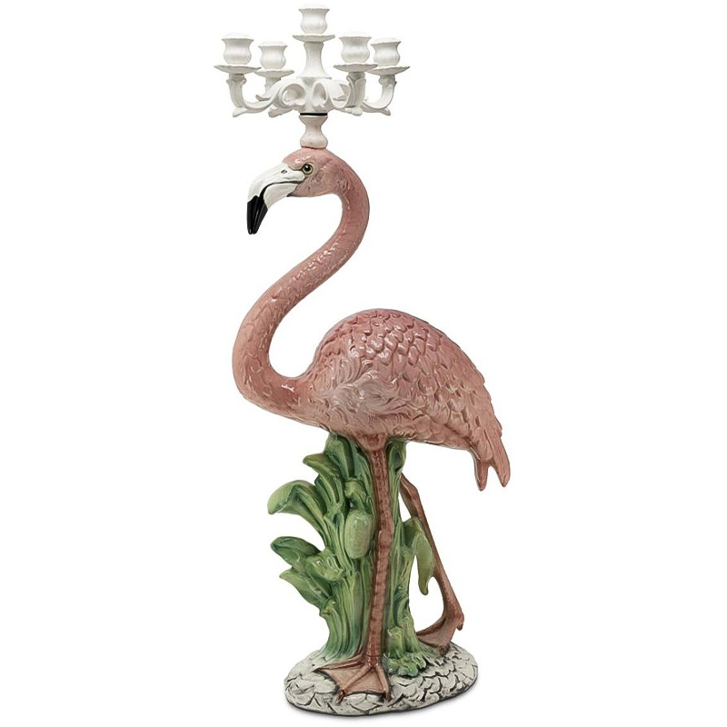 Подсвечник Candleholder Flamingo Bisc Розовый Зеленый Белый Подсвечник Candleholder Flamingo Bisc Розовый Зеленый Белый в Челябинске | Loft Concept