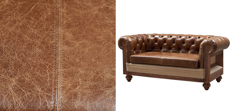 Диван Deconstructed Chesterfield Sofa double Brown leather Диван Deconstructed Chesterfield Sofa double Brown leather - Loft-Concept в Челябинске
