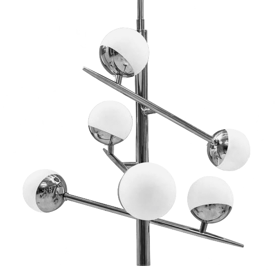 Подвесной светильник Ponte Chandelier Chromium Белый Хром Подвесной светильник Ponte Chandelier Chromium Белый Хром в Челябинске | Loft Concept