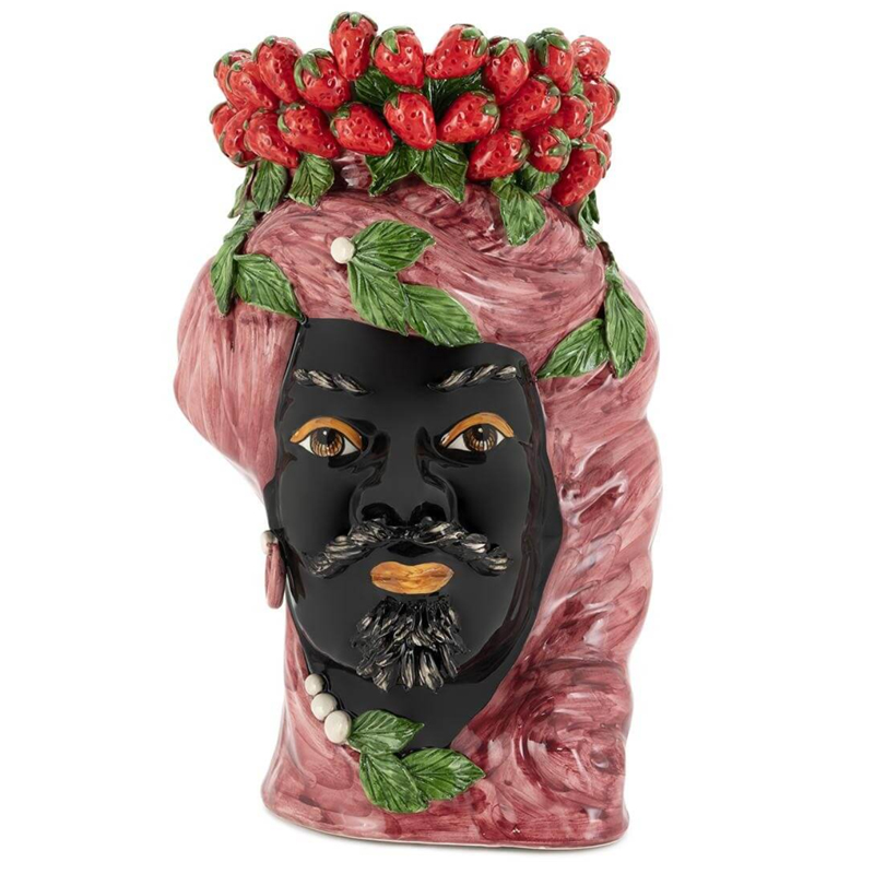 Ваза VASE STRAWBERRIES HEAD MAN BIG Red Бургундский красный Ваза VASE STRAWBERRIES HEAD MAN BIG Red Бургундский красный в Челябинске | Loft Concept