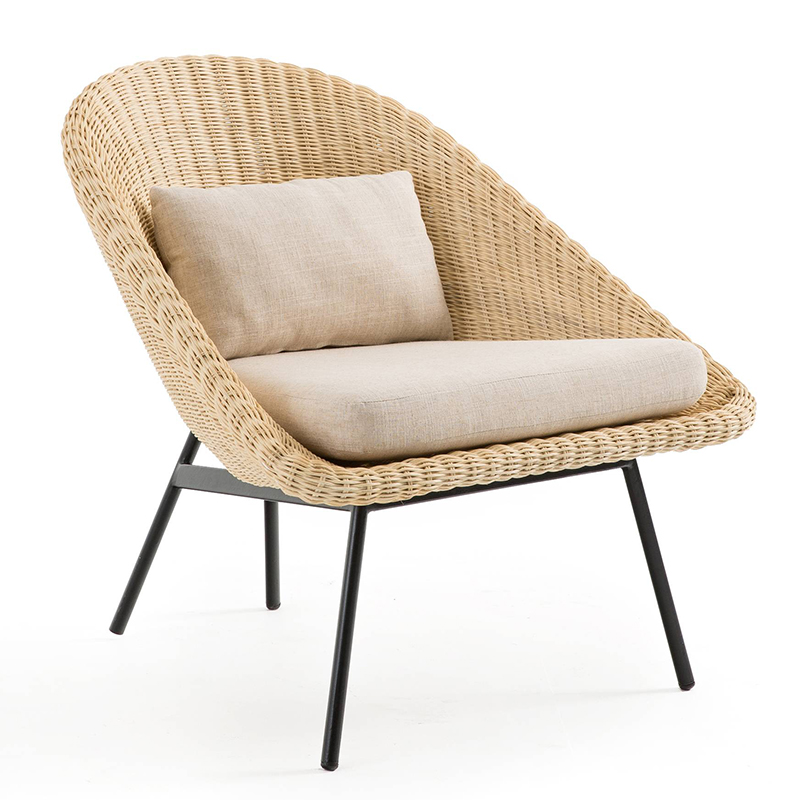Кресло Marcu Wicker Chair Бежевый Черный Кресло Marcu Wicker Chair Бежевый Черный в Челябинске | Loft Concept