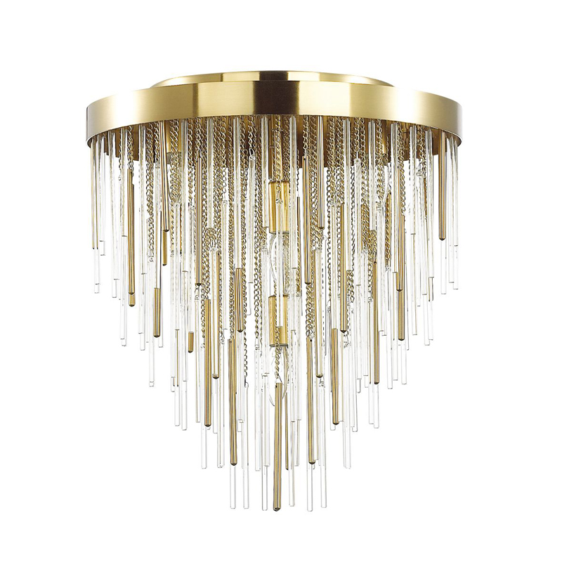 Потолочный светильник Luxury Gold & Glass Stripes Золотой в Челябинске | Loft Concept 