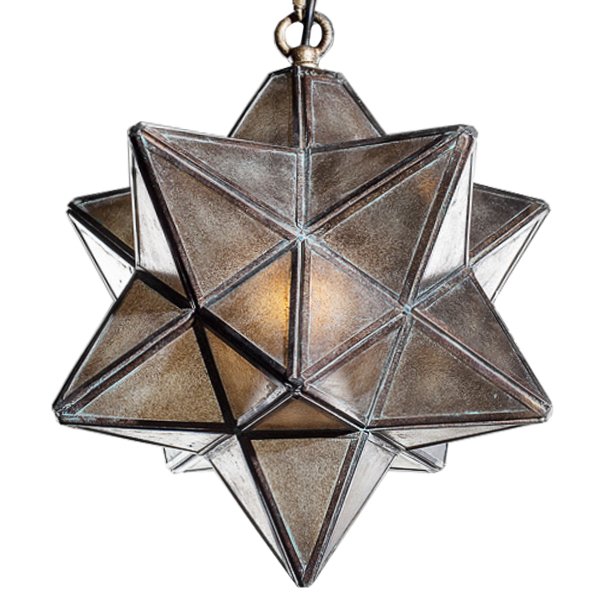 Подвесной светильник Star frosted glass Металлик винтаж Подвесной светильник Star frosted glass Металлик винтаж в Челябинске | Loft Concept