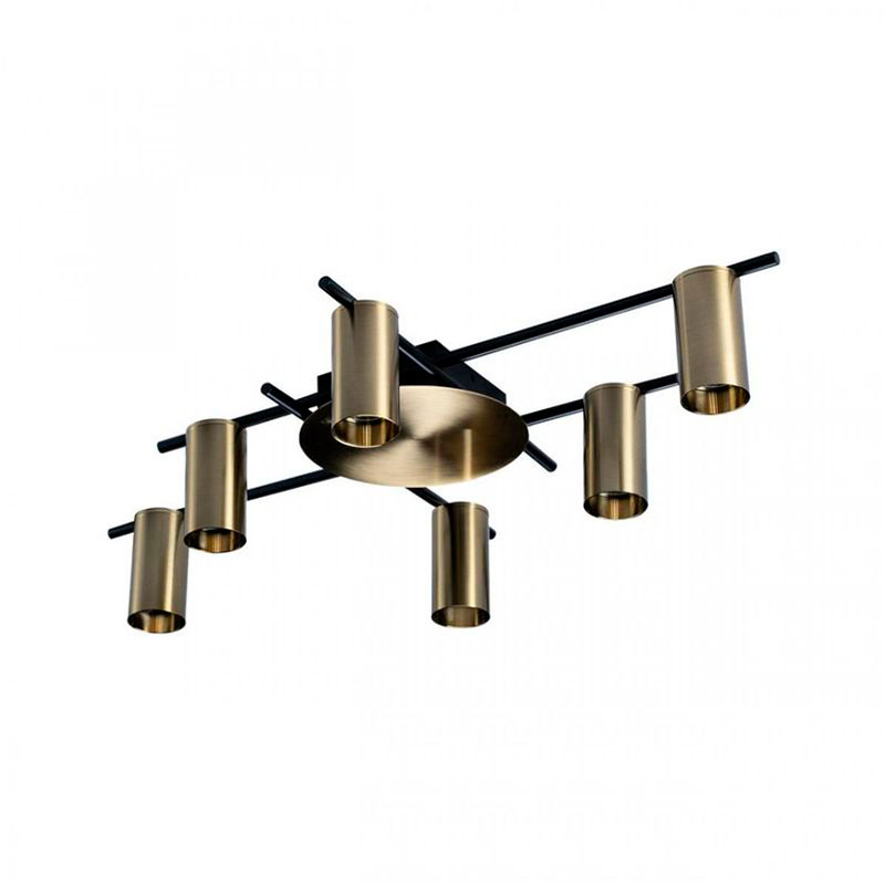 Потолочный светильник Aigle Ceiling Light 6 Латунь Латунь Черный в Челябинске | Loft Concept 