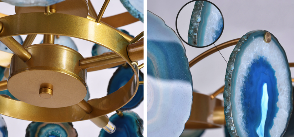 Люстра Agate Burst Chandelier 3 Round blue Люстра Agate Burst Chandelier 3 Round blue - Loft-Concept в Челябинске