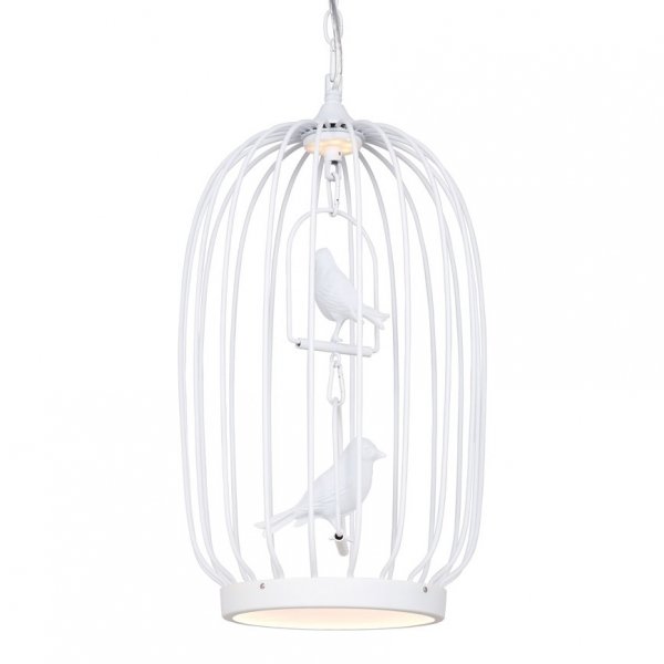 Люстра Birdcage Chandelier Two White Белый Люстра Birdcage Chandelier Two White Белый в Челябинске | Loft Concept