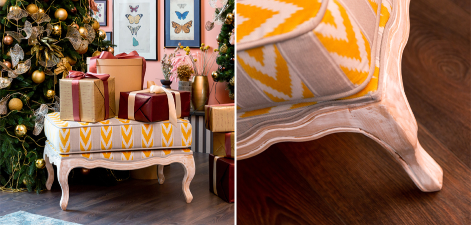 Пуф Ikat Pattern с желтым узором Пуф Ikat Pattern с желтым узором - Loft-Concept в Челябинске