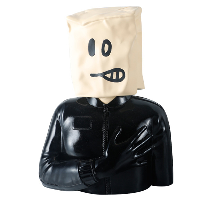 Статуэтка Banksy Package on Head Черный Бежевый в Челябинске | Loft Concept 