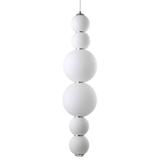 Люстра PEARLS Suspension Pendant Lamp C Белый Хром Люстра PEARLS Suspension Pendant Lamp C Белый Хром в Челябинске | Loft Concept
