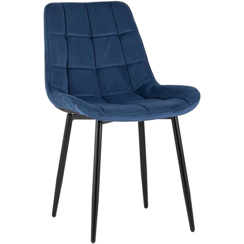 Стул NANCY Chair Синий Цвет Черные Ножки Синий Черный Стул NANCY Chair Синий Цвет Черные Ножки Синий Черный в Челябинске | Loft Concept