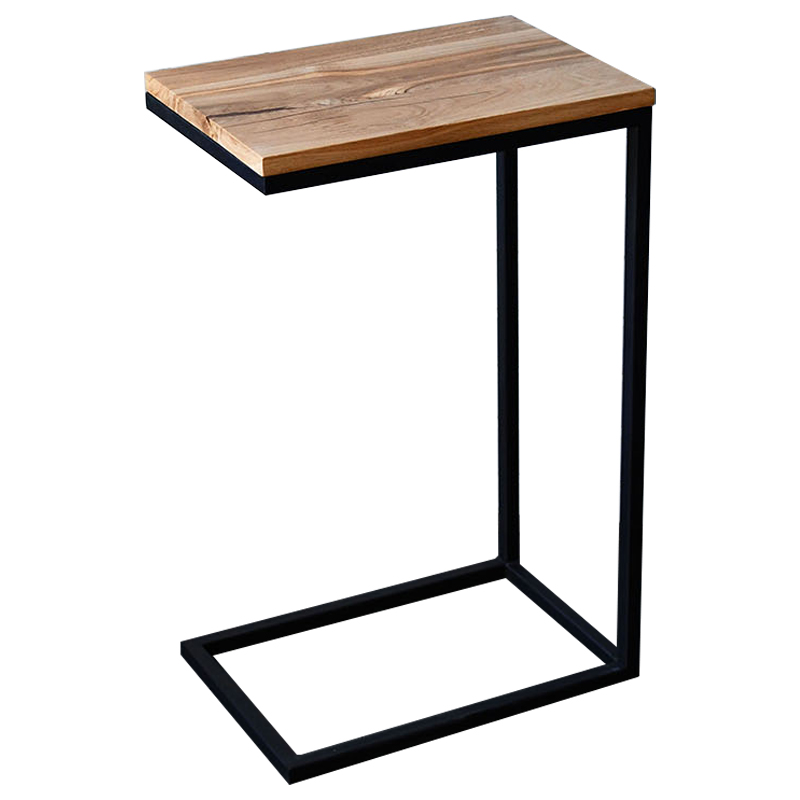 Приставной стол Hanson Industrial Metal Rust Side Table Светлый дуб Черный Приставной стол Hanson Industrial Metal Rust Side Table Светлый дуб Черный в Челябинске | Loft Concept