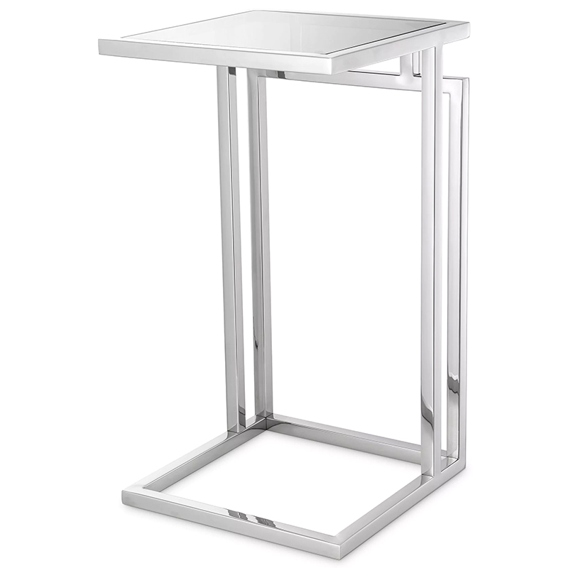 Приставной стол Eichholtz Side Table Marcus Chrome Стекло Смок Хром Приставной стол Eichholtz Side Table Marcus Chrome Стекло Смок Хром в Челябинске | Loft Concept