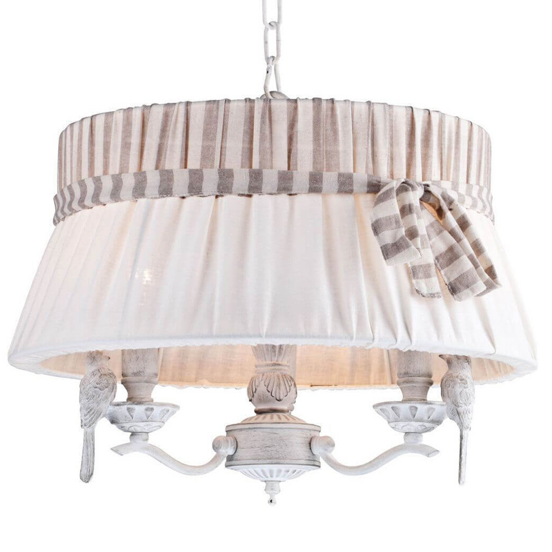 Люстра Refined Provence Chandelier round Белый Бежевый Люстра Refined Provence Chandelier round Белый Бежевый в Челябинске | Loft Concept