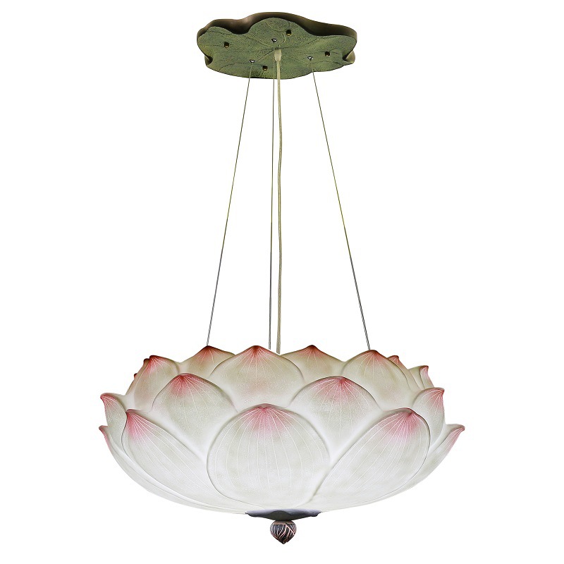 Люстра Pink Lotus Chandelier Белый Розовый пастельный Люстра Pink Lotus Chandelier Белый Розовый пастельный в Челябинске | Loft Concept
