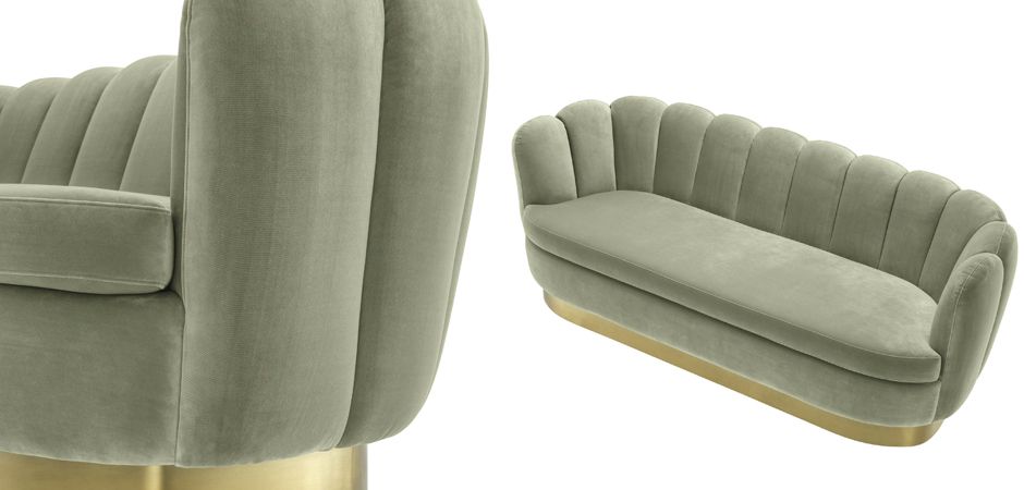 Диван Eichholtz Sofa Mirage pistache green Диван Eichholtz Sofa Mirage pistache green - Loft-Concept в Челябинске
