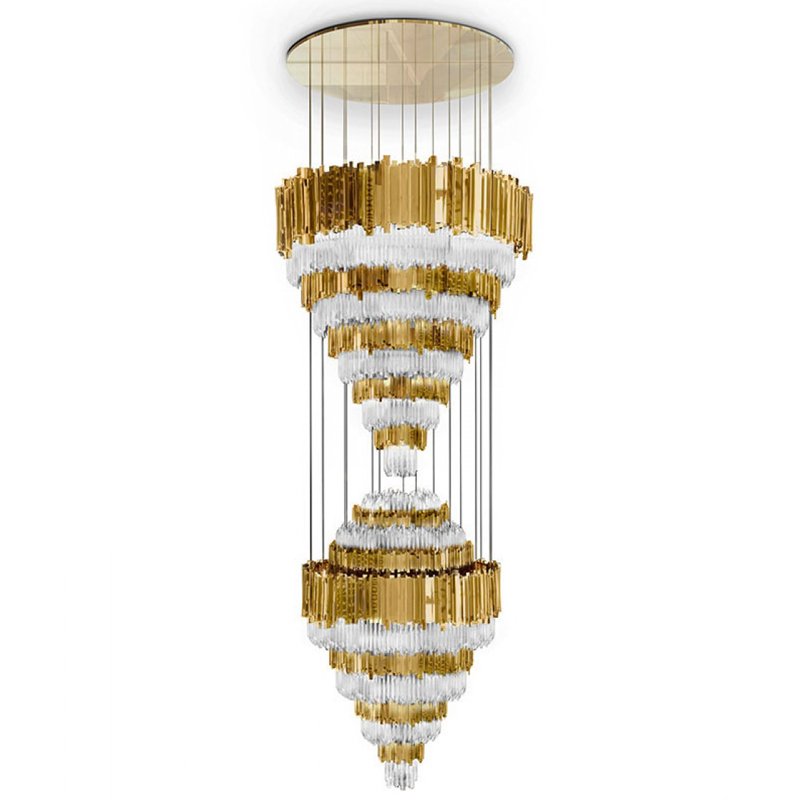 Люстра Luxxu Empire Chandelier XL Глянцевое золото Прозрачное Стекло Люстра Luxxu Empire Chandelier XL Глянцевое золото Прозрачное Стекло в Челябинске | Loft Concept