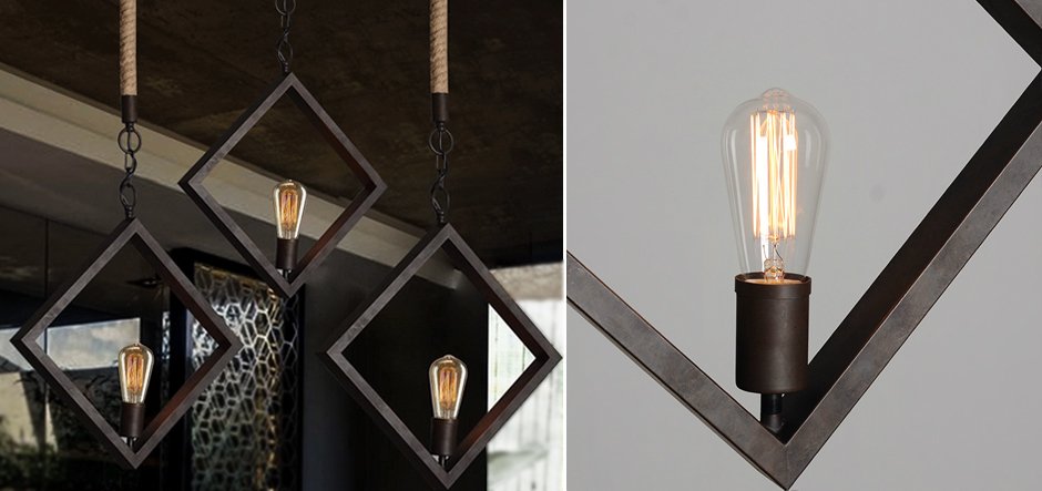 Подвесной светильник Romb Loft Rope Light Подвесной светильник Romb Loft Rope Light - Loft-Concept в Челябинске