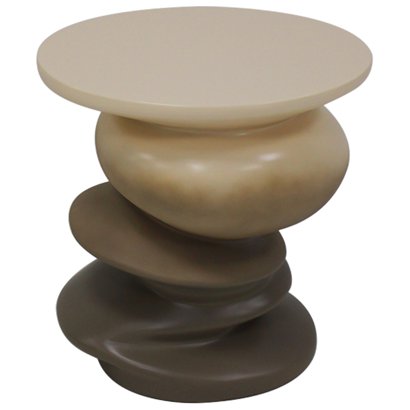 Приставной стол Stacked Stones Side Table Бежевый Коричневый Приставной стол Stacked Stones Side Table Бежевый Коричневый в Челябинске | Loft Concept