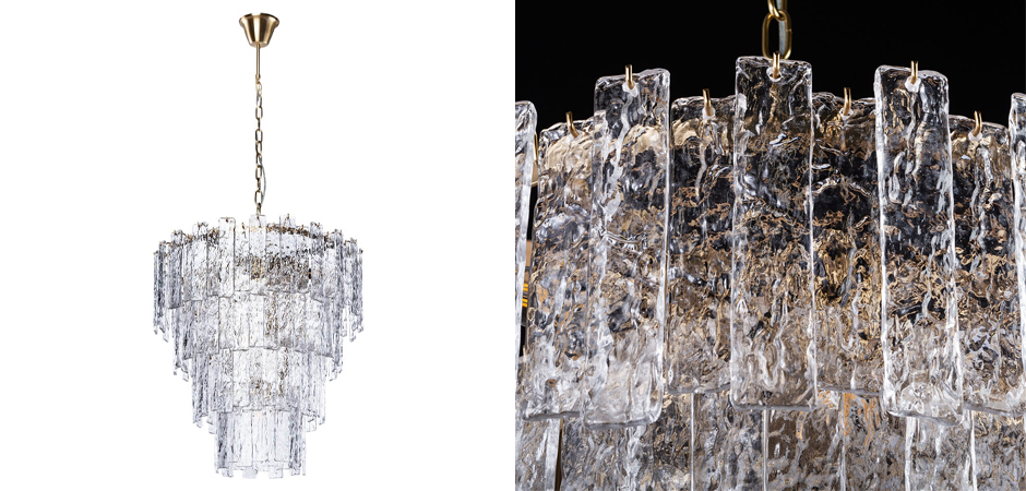 Люстра Iceberg Glass Maxi с Рельефным стеклом Люстра Iceberg Glass Maxi с Рельефным стеклом - Loft-Concept в Челябинске