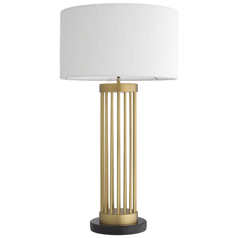 Настольная лампа Eichholtz Table Lamp Condo Brass Белый Латунь Черный Настольная лампа Eichholtz Table Lamp Condo Brass Белый Латунь Черный в Челябинске | Loft Concept