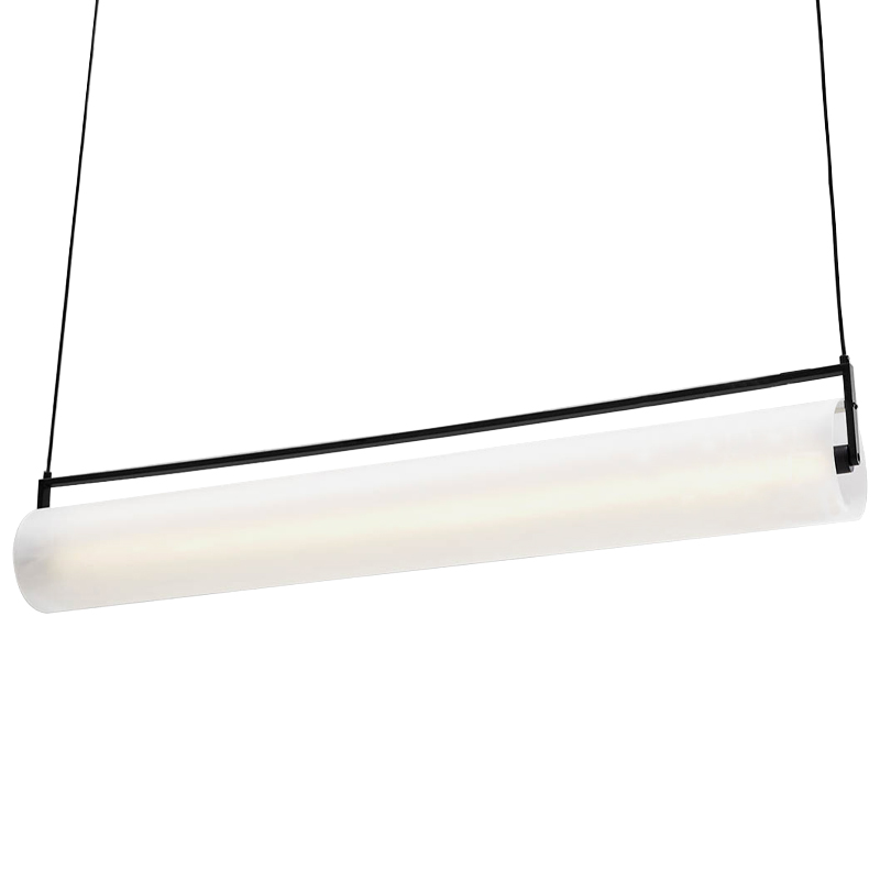 Дизайнерский линейный подвесной светильник CANVAS LINEAR HANGING LAMP Белый Черный Дизайнерский линейный подвесной светильник CANVAS LINEAR HANGING LAMP Белый Черный в Челябинске | Loft Concept