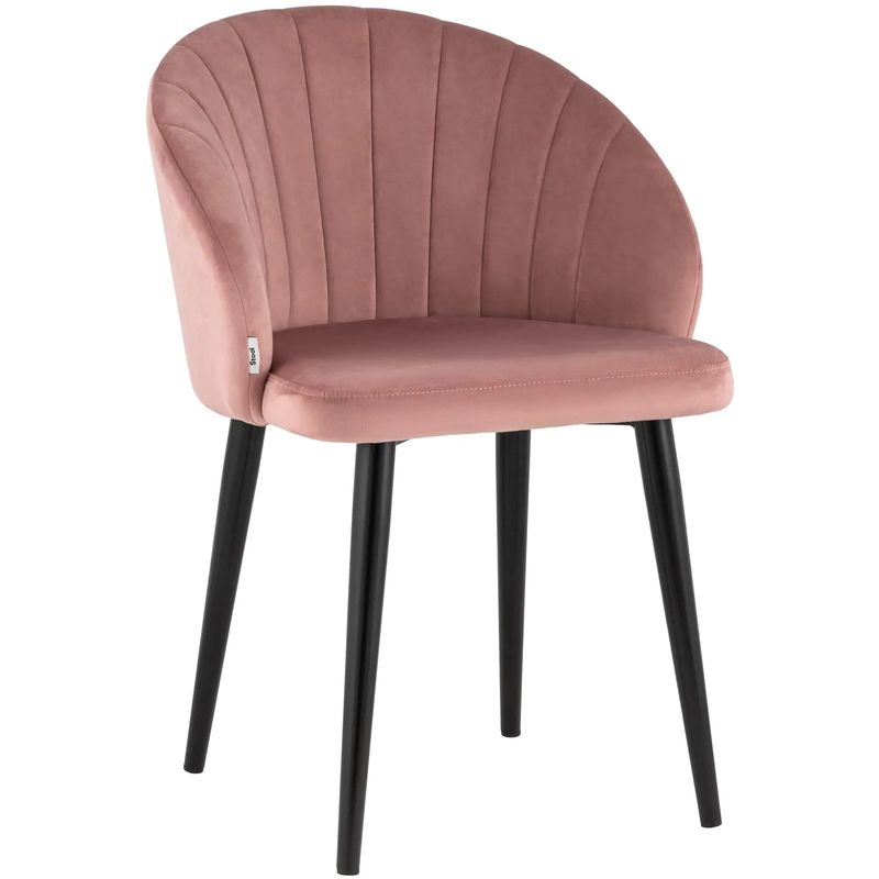 Стул Balsari Chair Пыльно-Розовый Велюр Розовый пастельный Черный Стул Balsari Chair Пыльно-Розовый Велюр Розовый пастельный Черный в Челябинске | Loft Concept