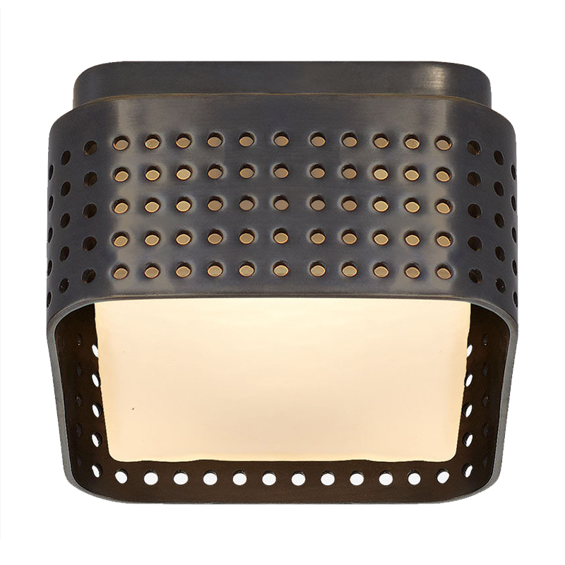 PRECISION Petite Flush Mount Black Черный матовый Прозрачный белый PRECISION Petite Flush Mount Black Черный матовый Прозрачный белый в Челябинске | Loft Concept