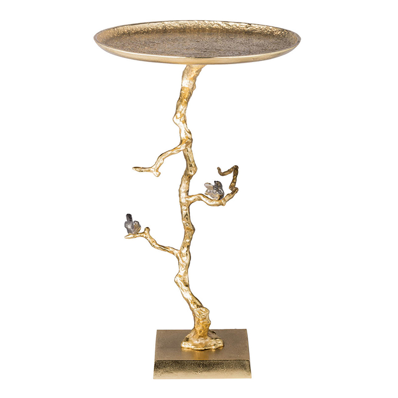Приставной столик Tree Branch & Bird Gold Золотой Приставной столик Tree Branch & Bird Gold Золотой в Челябинске | Loft Concept
