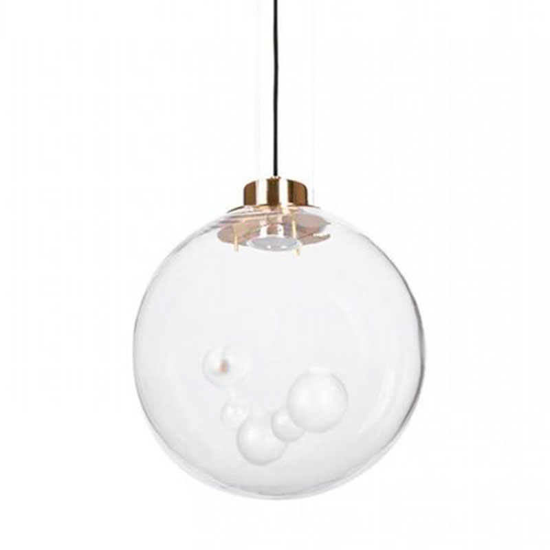 Подвесной светильник Lamps Inside Bubbles bottom round Золотой Прозрачный Подвесной светильник Lamps Inside Bubbles bottom round Золотой Прозрачный в Челябинске | Loft Concept
