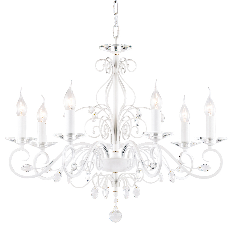 Люстра Magali Chandelier 72 Белый Прозрачный Люстра Magali Chandelier 72 Белый Прозрачный в Челябинске | Loft Concept