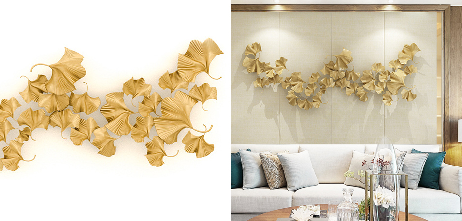 Аксессуар на стену Golden Ginkgo Leaves Аксессуар на стену Golden Ginkgo Leaves - Loft-Concept в Челябинске