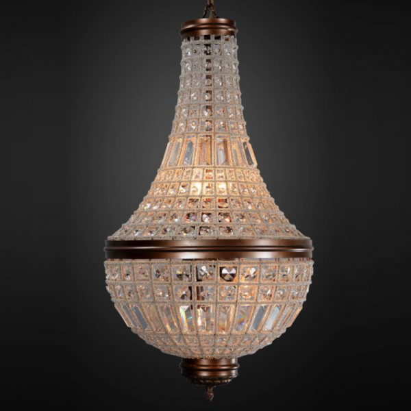 Люстра RH 19th c. Casbah Crystal Pendant Tall 45 Темная бронза винтаж Люстра RH 19th c. Casbah Crystal Pendant Tall 45 Темная бронза винтаж в Челябинске | Loft Concept