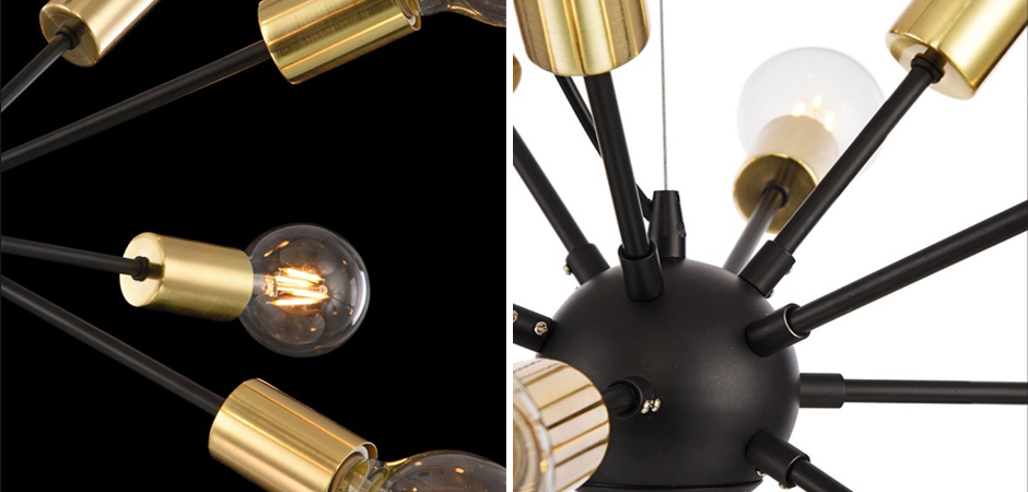 Люстра Sputnik 12 Black and Gold Люстра Sputnik 12 Black and Gold - Loft-Concept в Челябинске