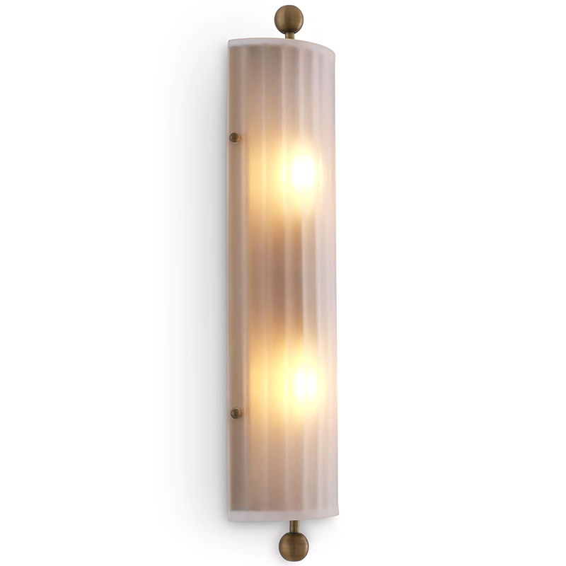 Бра Eichholtz Wall Lamp Juno Белое матовое стекло Латунь Бра Eichholtz Wall Lamp Juno Белое матовое стекло Латунь в Челябинске | Loft Concept